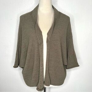 ANTHROPOLOGIE Akemi + Kin Open Cardigan, Dolman Sleeve Olive Green One Size